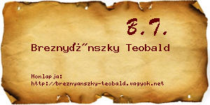 Breznyánszky Teobald névjegykártya